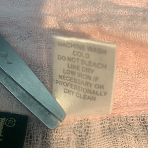 Harve Benard by Benard Holtzman Pink Sheer Linen Summer Button Down Shirt - Picture 12 of 12